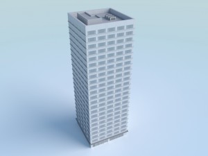 low poly building 1 Modello 3D