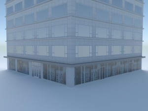 low poly building 1 Modello 3D