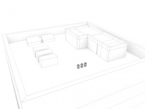low poly building 1 Modello 3D