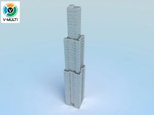 edif&iacute;cio baixo poli 2 Modelo 3D