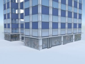 low poly building 3 3Dモデル