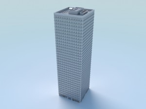 low poly building 4 3D 모델