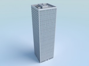 low poly building 4 3D 모델