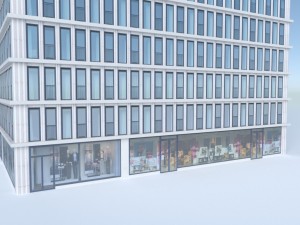 low poly building 4 3D 모델