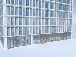 b&acirc;timent low poly 4 Modèle 3D