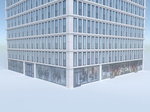 low poly building 4 3D 모델