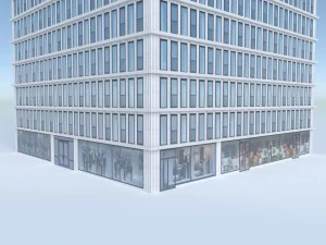 b&acirc;timent low poly 4 Modèle 3D