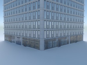 low poly building 4 3D 모델