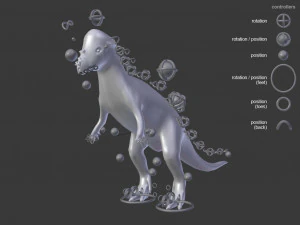 pachycephalosaurus rigged 3D Model
