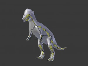 pachycephalosaurus rigged 3D Model