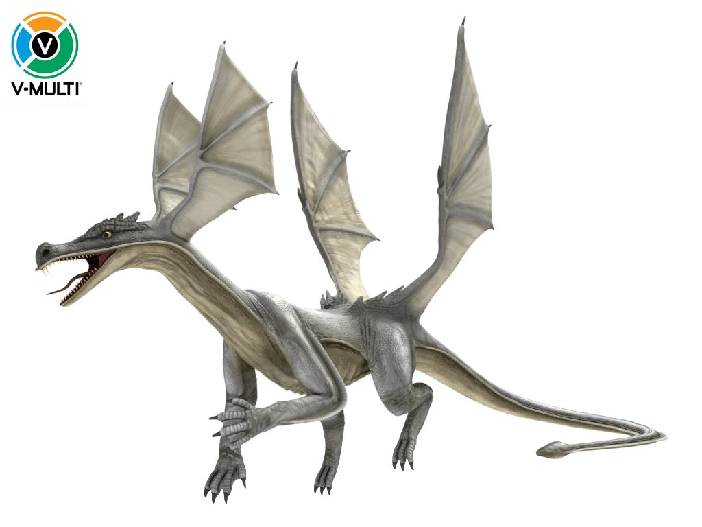 dragon rigged 3D Model .c4d .max .obj .3ds .fbx .stl .blend 