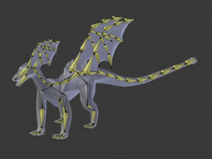 dragon rigged 3Dモデル