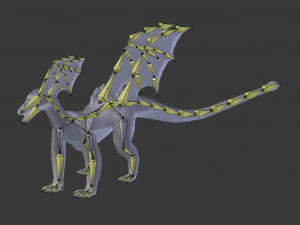 dragon rigged 3D Model