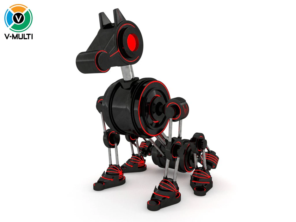geom robot dog rigged 3D Model .c4d .max .obj .3ds .fbx .stl .blend 