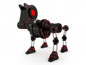 geom robot dog rigged 3Dモデル