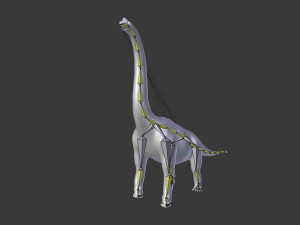 brachiosaurus rigged Modello 3D