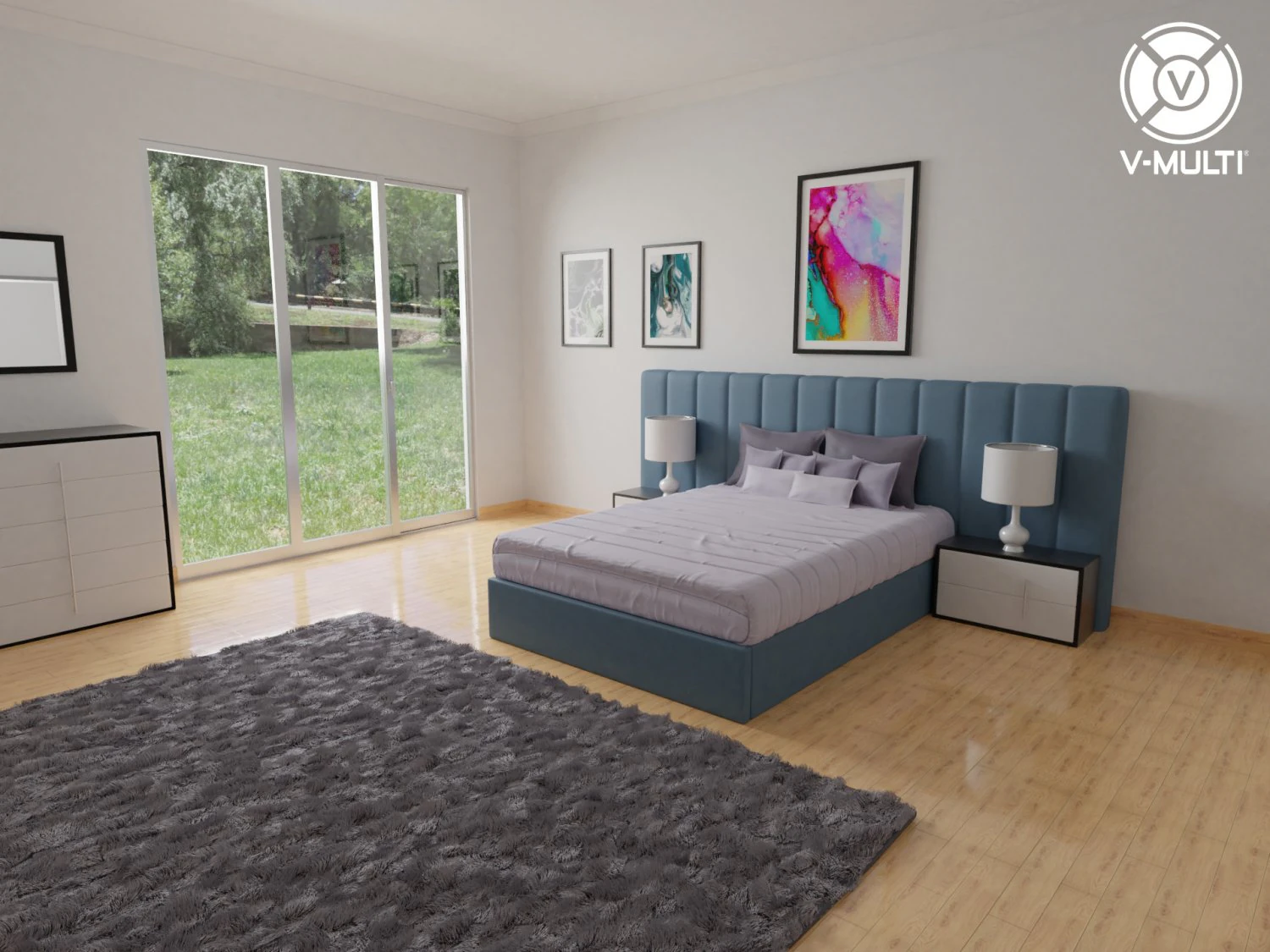 bedroom 3D Model .c4d .max .obj .3ds .fbx .stl .blend 