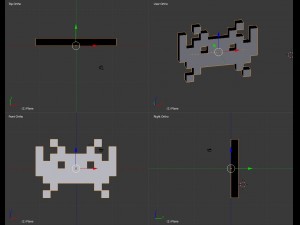 space invader 3Dモデル