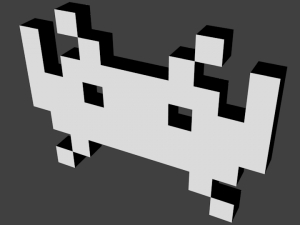 space invader 3Dモデル