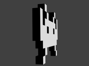 space invader 3Dモデル