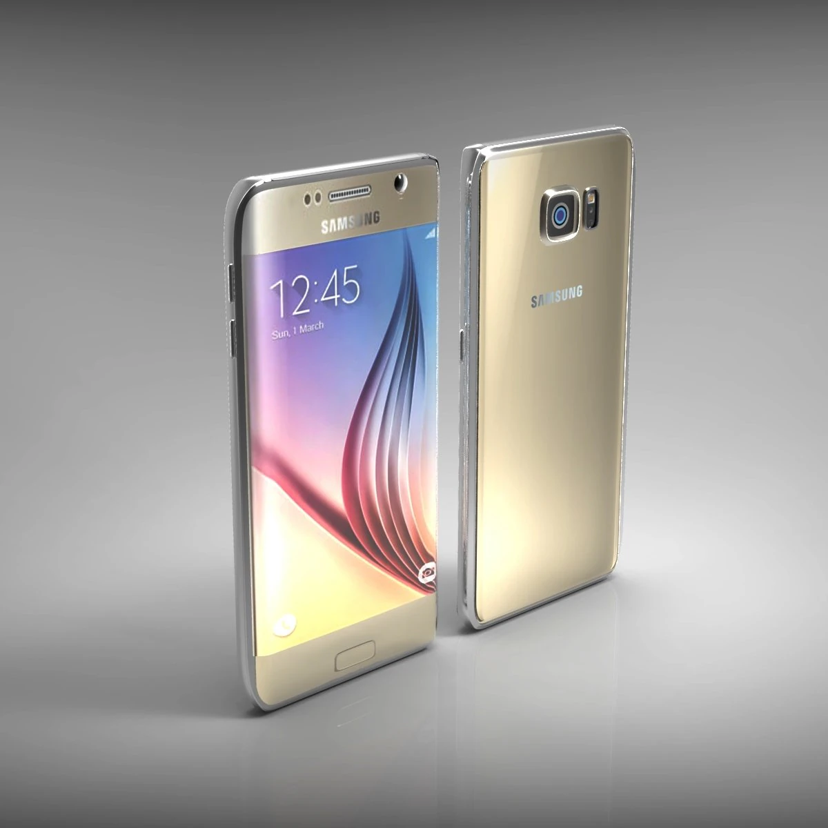 Samsung galaxy s6 edge 3D Model .c4d .max .obj .3ds .fbx .stl .blend 
