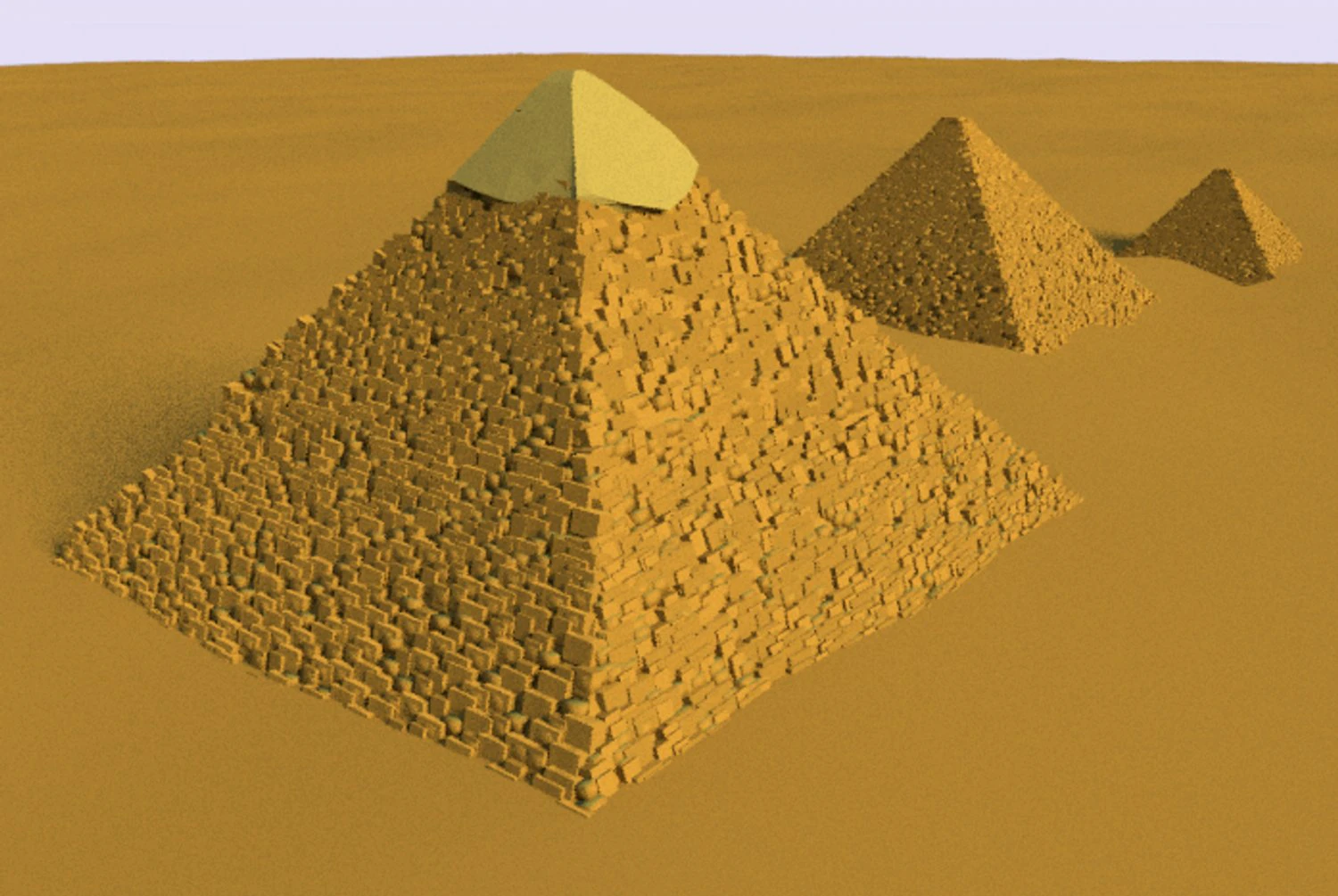 Pyramids of Egypt 3D Model .c4d .max .obj .3ds .fbx .stl .blend