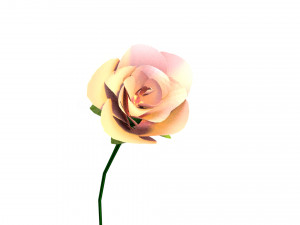 Pink rose flower Modelo 3D
