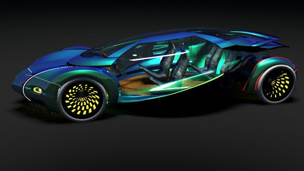 Glass car x Modelo 3D .c4d .max .obj .3ds .fbx .stl .blend