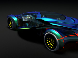 Glass car x Modelo 3D