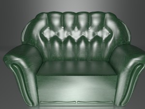 emerald green sofa 3D Модель