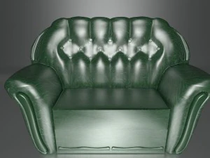 Smaragdgr&uuml;nes Sofa 3D Modell