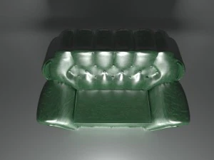 emerald green sofa 3D Model