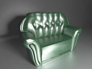 emerald green sofa 3Dモデル