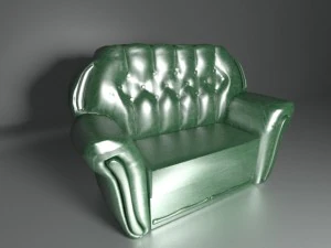 emerald green sofa 3D Model