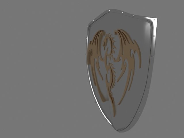 dragons brotherhood shield 3D Model .c4d .max .obj .3ds .fbx .stl .blend 