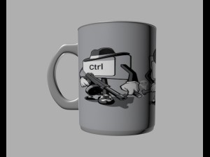 ctrl alt del cup 3D Print Model