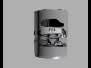 ctrl alt del cup 3Dプリントモデル