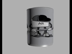 ctrl alt del cup 3D Print Model