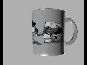 ctrl alt del cup 3D Print Model