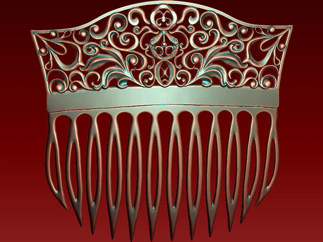 hair comb 3D Print Model .c4d .max .obj .3ds .fbx .stl .blend 