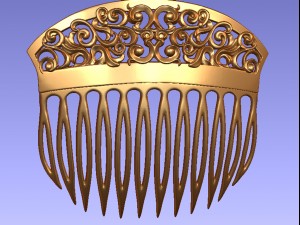 comb female hair 3D Print Model