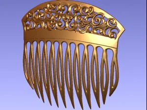 comb female hair 3D Print Model