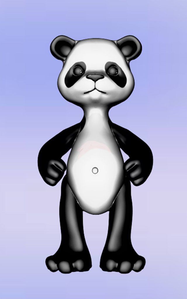 panda 3D प्रिंट मॉडल .c4d .max .obj .3ds .fbx .stl .blend 