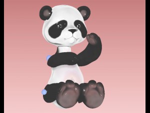 small panda Modello di stampa 3D