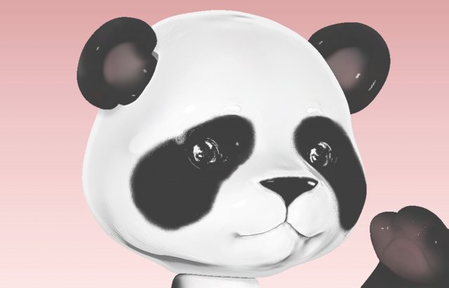 small panda 3D Baskı Modeli .c4d .max .obj .3ds .fbx .stl .blend
