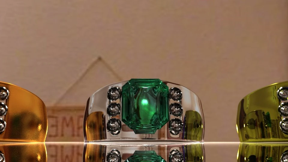 emerald ring 3D Model .c4d .max .obj .3ds .fbx .stl .blend 