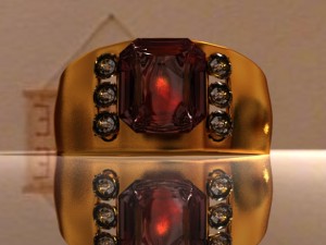 emerald ring 3D मॉडल