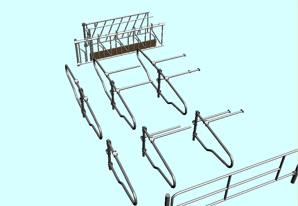 fencing for cows 3D Model .c4d .max .obj .3ds .fbx .stl .blend