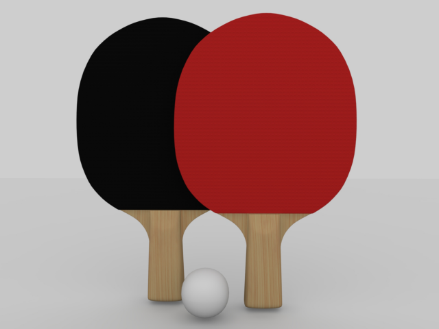 ping pong paddle 3D Model .c4d .max .obj .3ds .fbx .stl .blend 