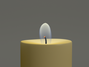 animated hurricane candle 3D Model